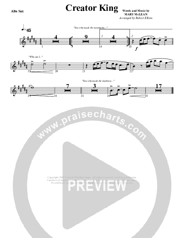 Creator King Alto Sax (G3 Worship)