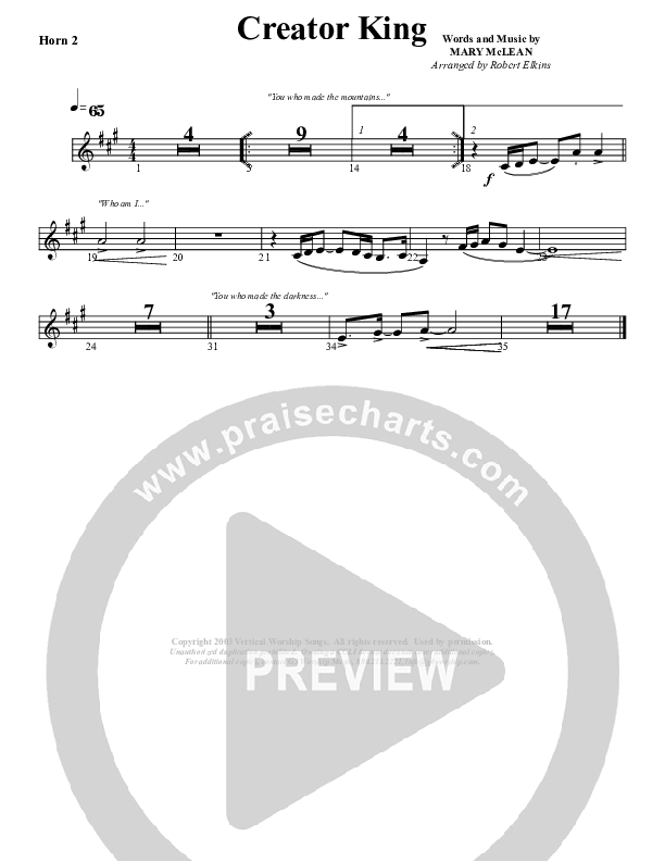 Creator King French Horn 2 (G3 Worship)