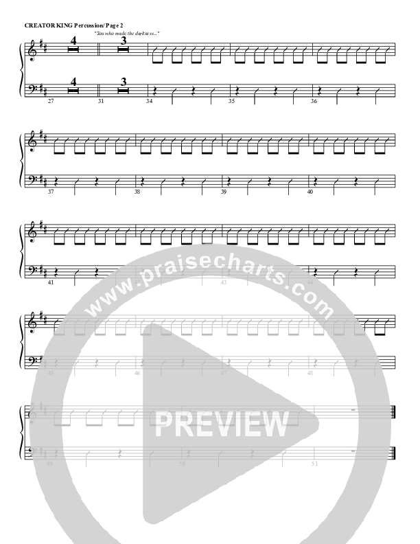 Creator King Percussion (G3 Worship)