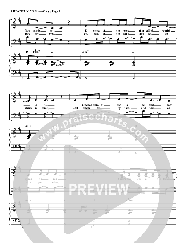 Creator King Lead & Piano (G3 Worship)