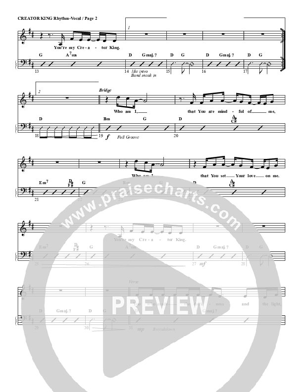 Creator King Rhythm/Vocal (G3 Worship)