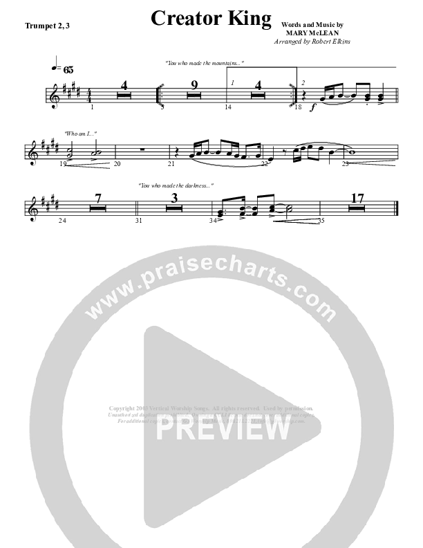 Creator King Trumpet 2/3 (G3 Worship)