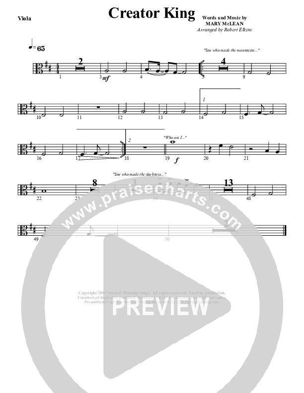 Creator King Viola (G3 Worship)