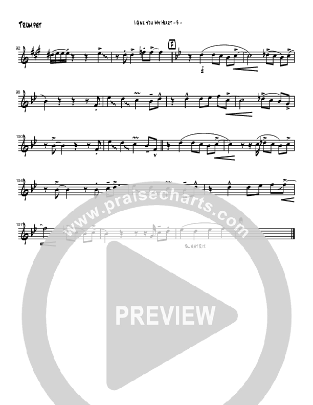 I Give You My Heart (Instrumental) Trumpet (Brad Henderson)