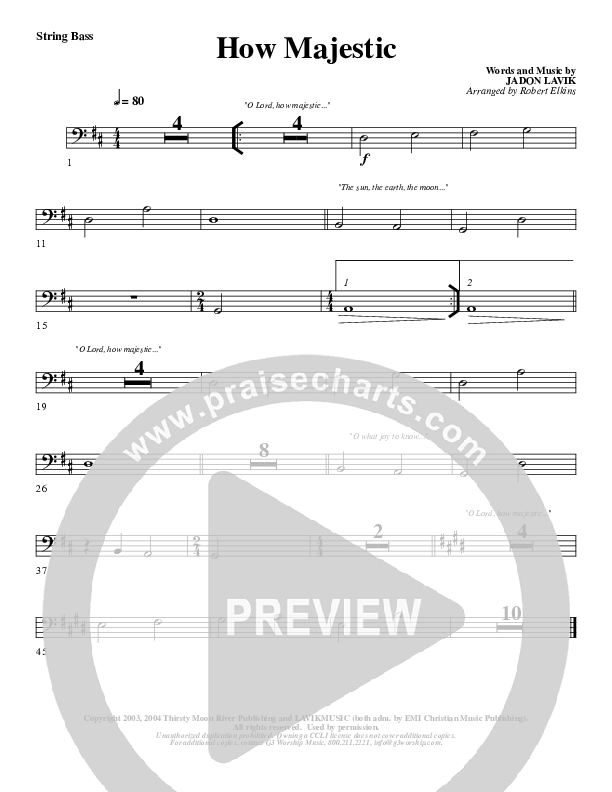 How Majestic Double Bass (G3 Worship)