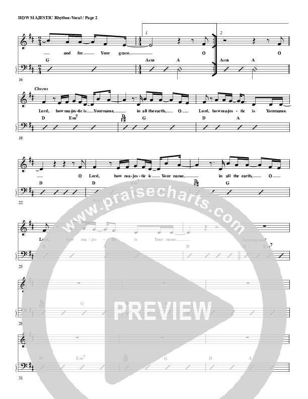 How Majestic Rhythm/Vocal (G3 Worship)