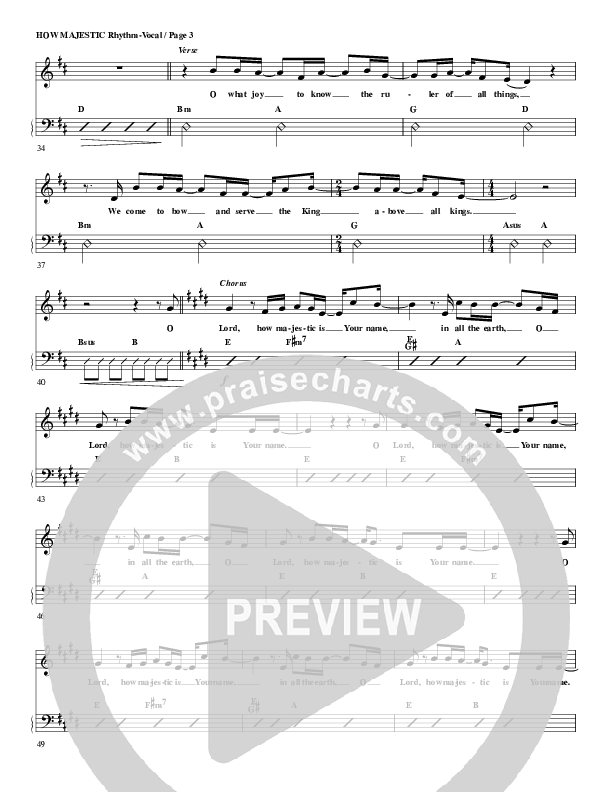 How Majestic Rhythm/Vocal (G3 Worship)