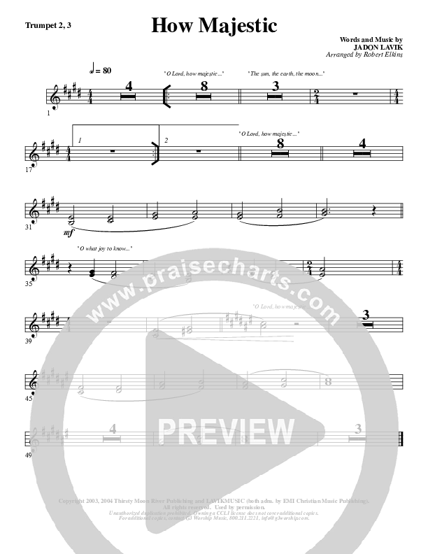 How Majestic Trumpet 2/3 (G3 Worship)