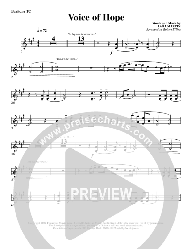 The Voice Of Hope Baritone TC (G3 Worship)