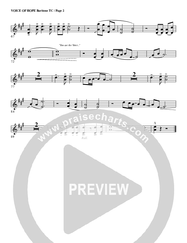 The Voice Of Hope Baritone TC (G3 Worship)