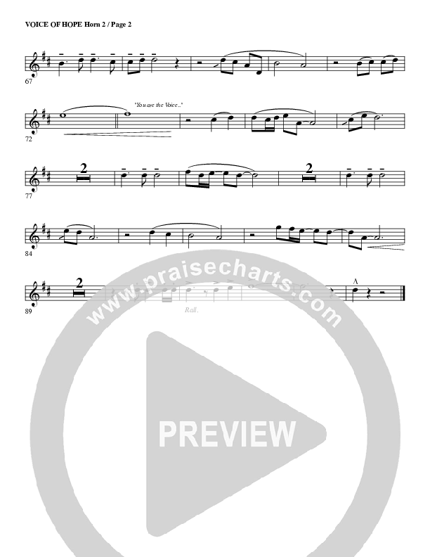 The Voice Of Hope French Horn 2 (G3 Worship)