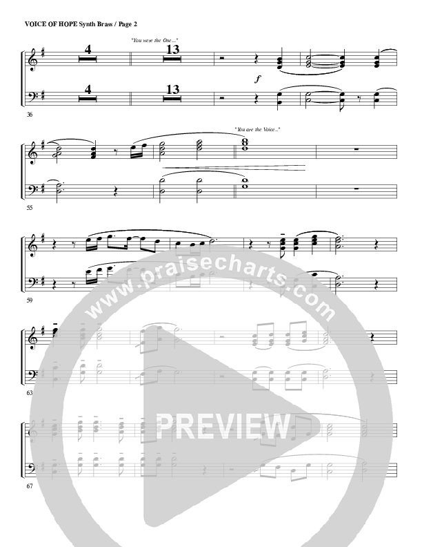 The Voice Of Hope Synth Brass (G3 Worship)