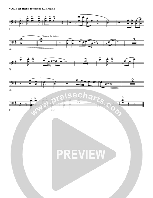 The Voice Of Hope Trombone 1/2 (G3 Worship)