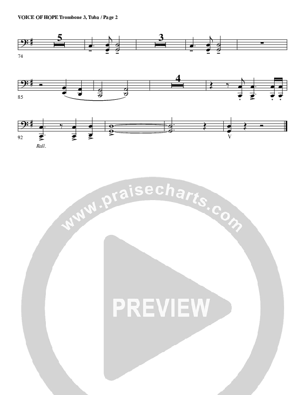 The Voice Of Hope Trombone 3/Tuba (G3 Worship)