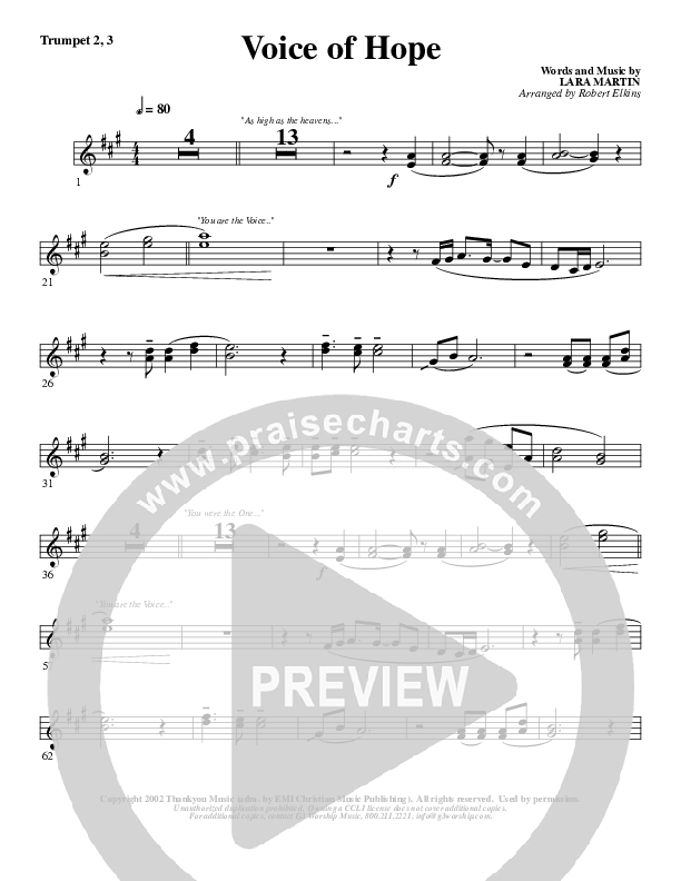 The Voice Of Hope Trumpet 2/3 (G3 Worship)