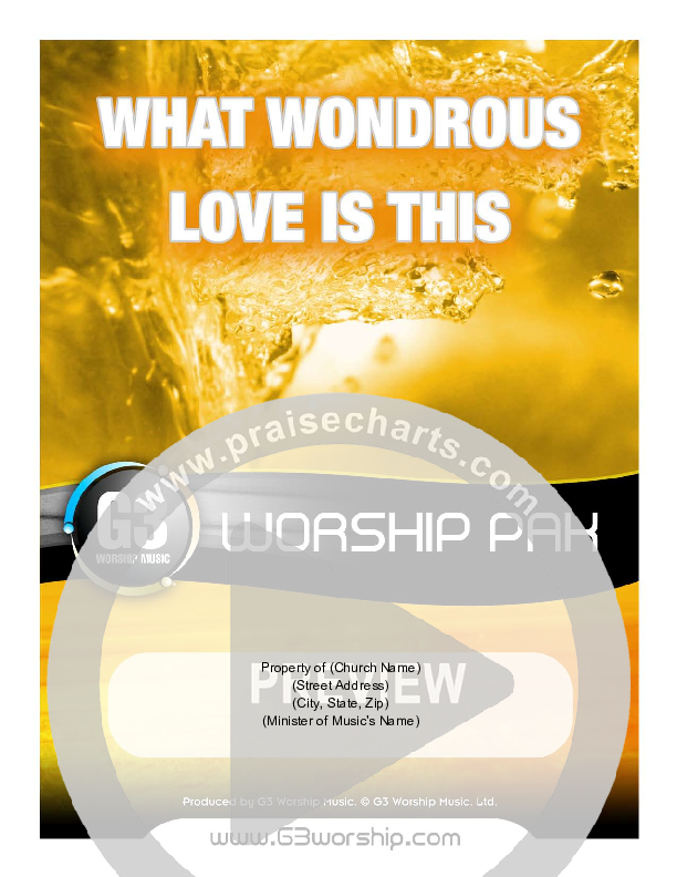 What Wondrous Love Cover Sheet (G3 Worship)