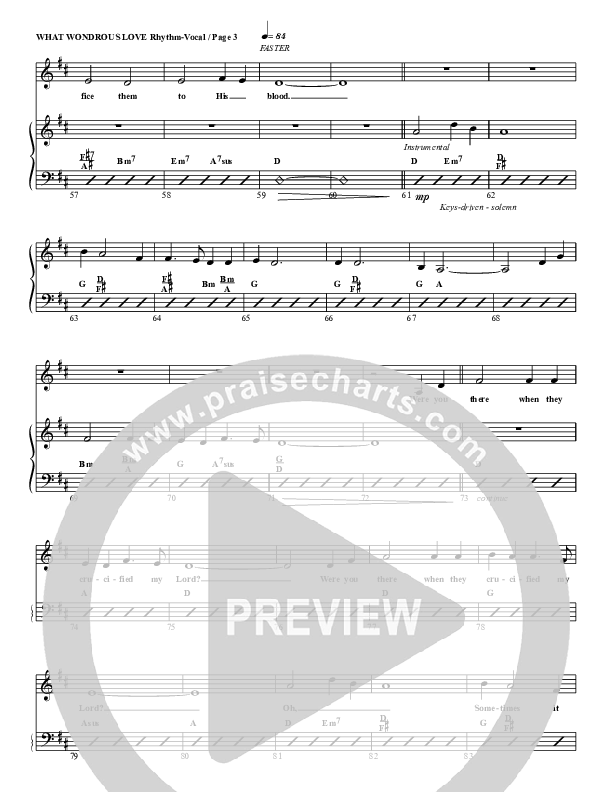 What Wondrous Love Rhythm/Vocal (G3 Worship)