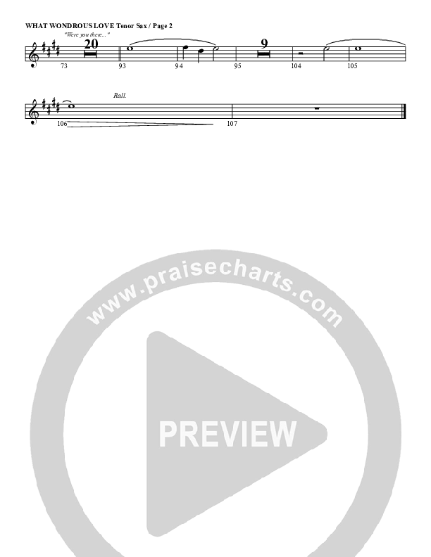 What Wondrous Love Tenor Sax 2 (G3 Worship)