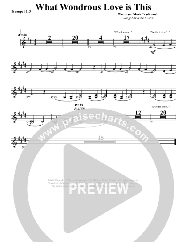 What Wondrous Love Trumpet 2/3 (G3 Worship)