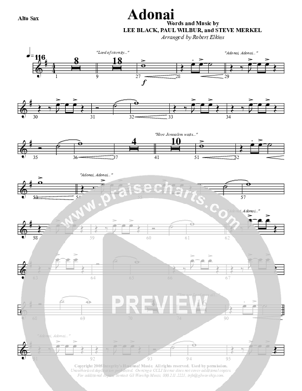 Adonai Alto Sax (G3 Worship)