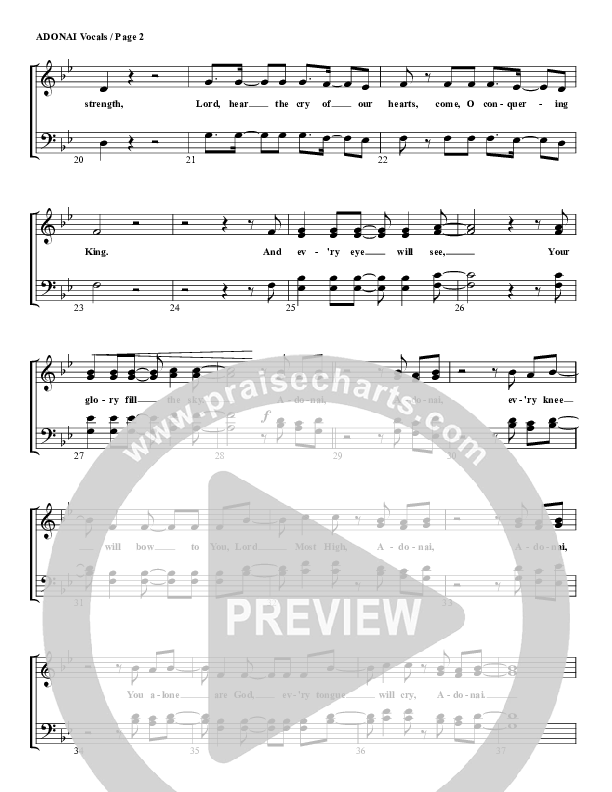 Adonai Choir Sheet (G3 Worship)