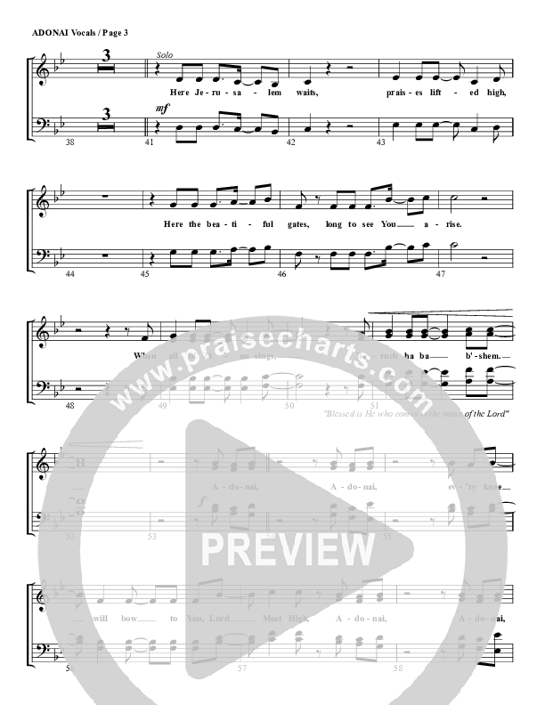 Adonai Choir Sheet (G3 Worship)