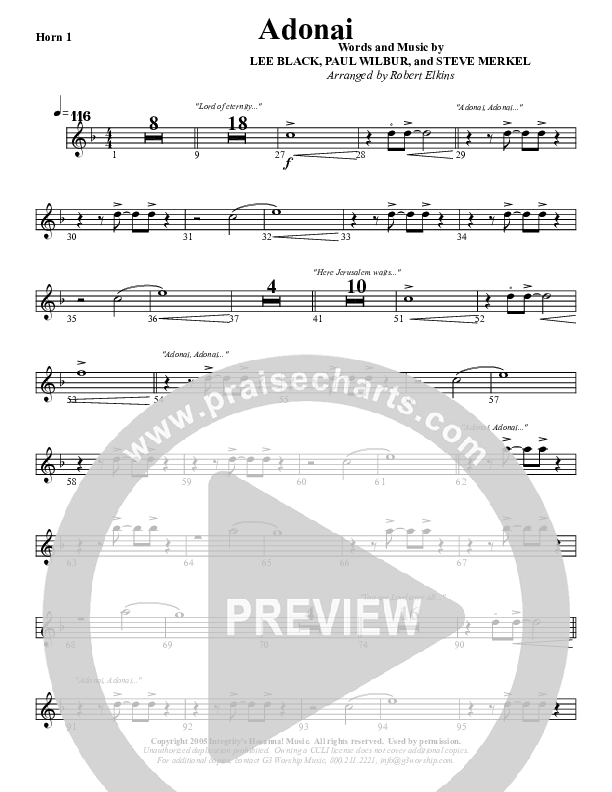 Adonai French Horn 1 (G3 Worship)