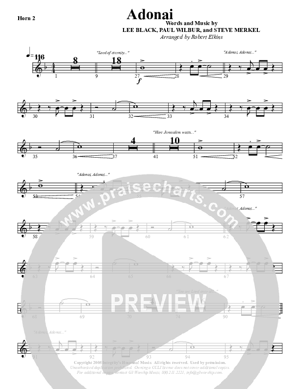 Adonai French Horn 2 (G3 Worship)