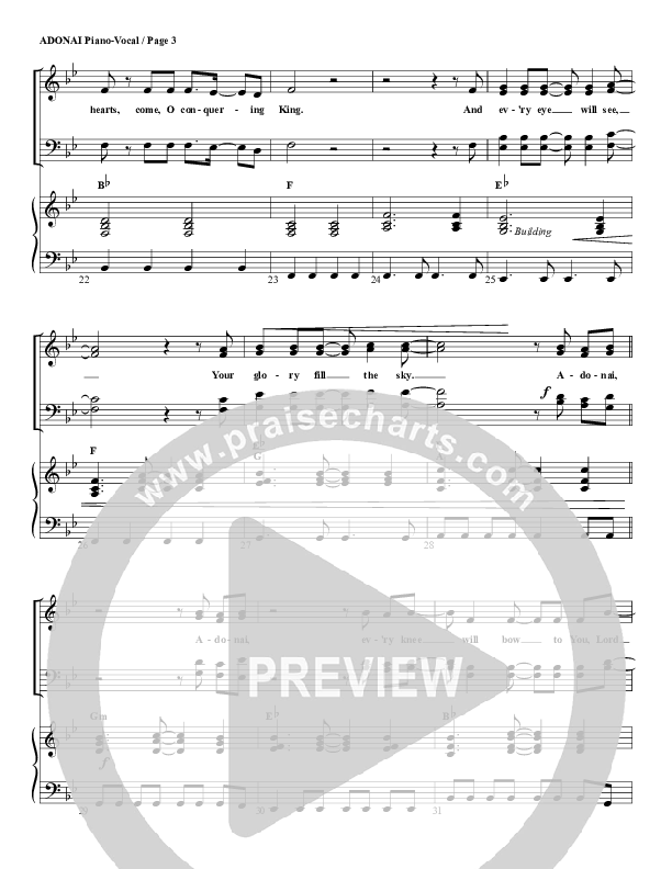 Adonai Piano/Vocal (G3 Worship)