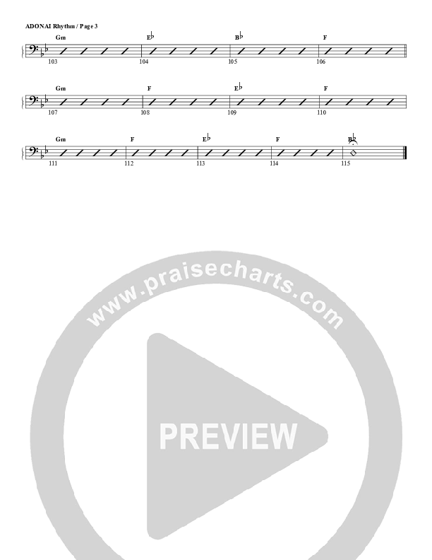 Adonai Rhythm Chart (G3 Worship)