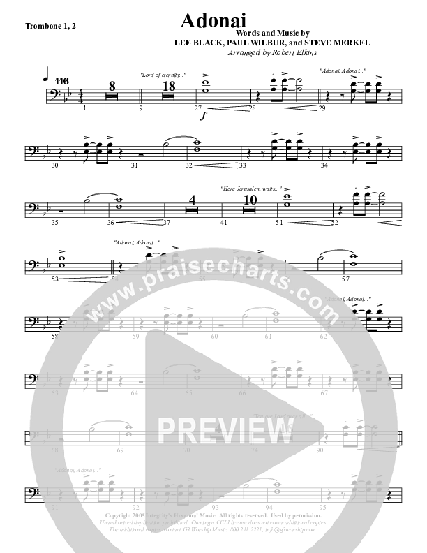 Adonai Trombone 1/2 (G3 Worship)