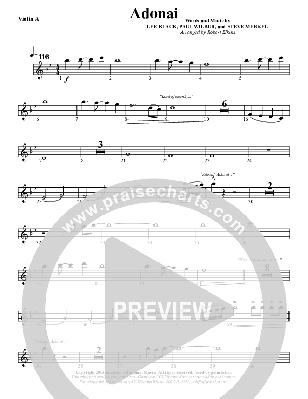 Adonai Violin 1 (G3 Worship)