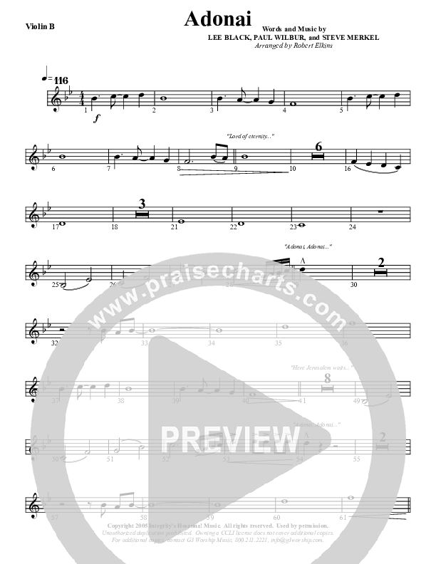 Adonai Violin 2 (G3 Worship)