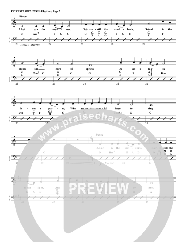 Fairest Lord Jesus Rhythm/Vocal (G3 Worship)