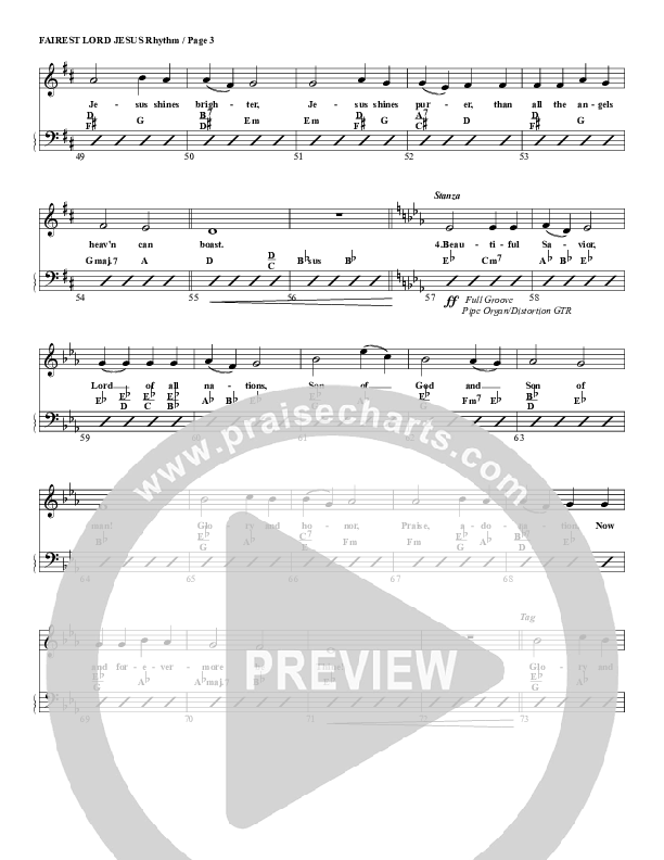 Fairest Lord Jesus Rhythm/Vocal (G3 Worship)