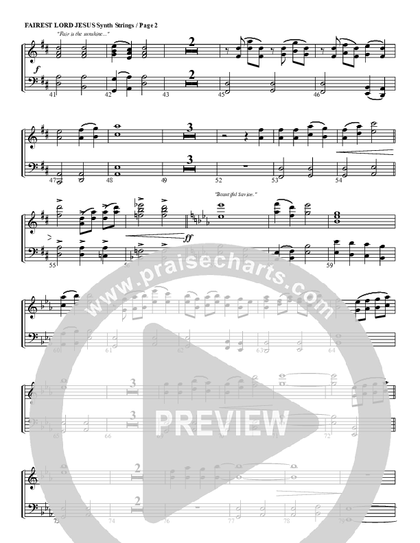 Fairest Lord Jesus (G3 Worship) PraiseCharts