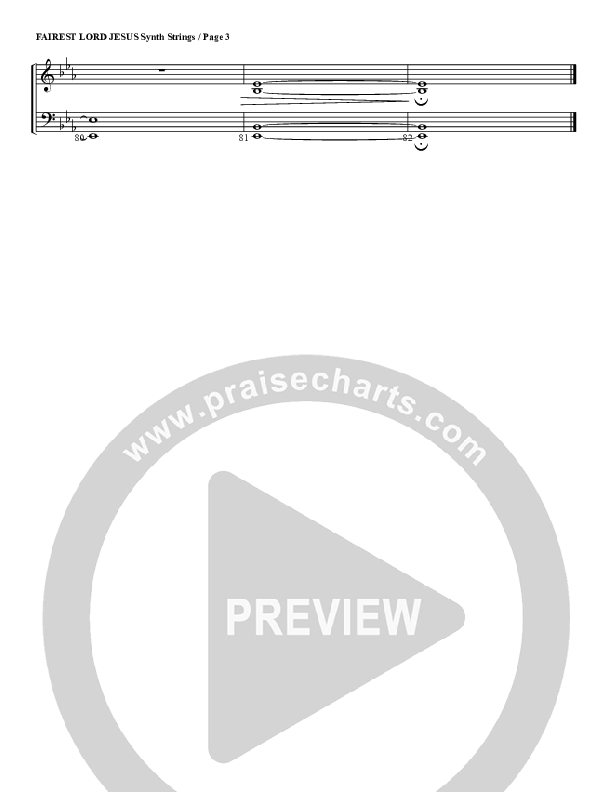 Fairest Lord Jesus Synth Strings (G3 Worship)