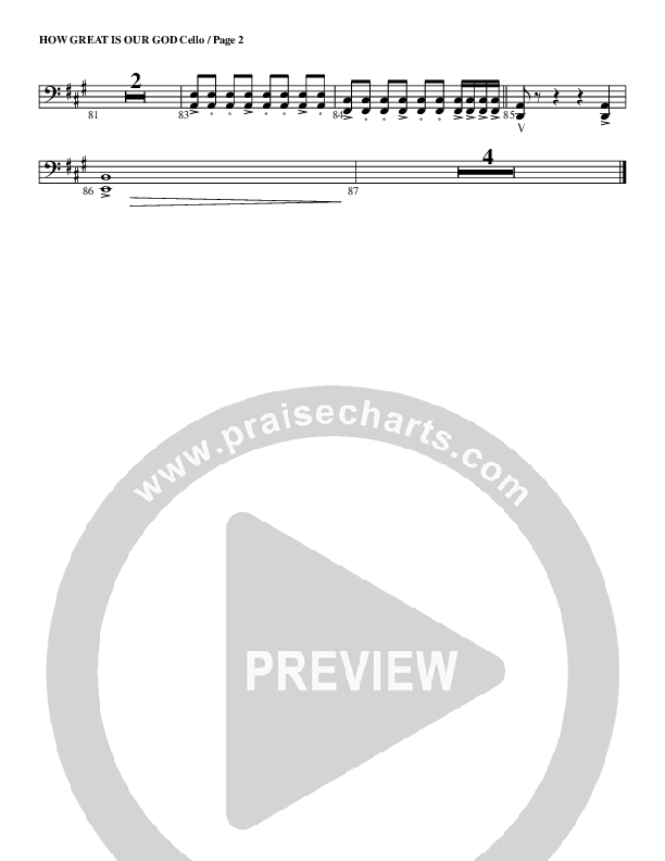 How Great Is Our God Cello (G3 Worship)