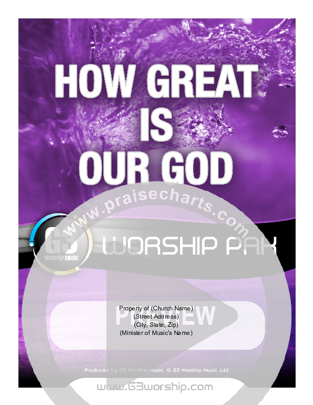How Great Is Our God Cover Sheet (G3 Worship)