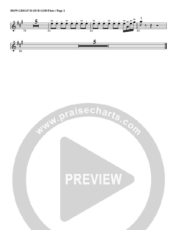 How Great Is Our God Flute (G3 Worship)