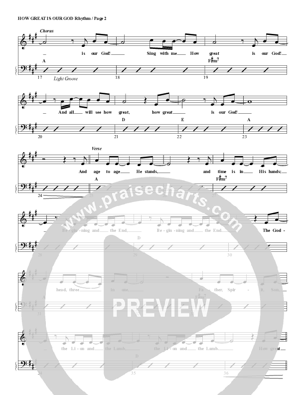 How Great Is Our God Rhythm/Vocal (G3 Worship)