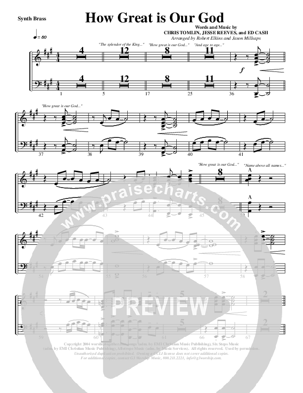 How Great Is Our God Synth Brass (G3 Worship)