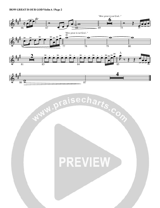 How Great Is Our God Violin 1 (G3 Worship)