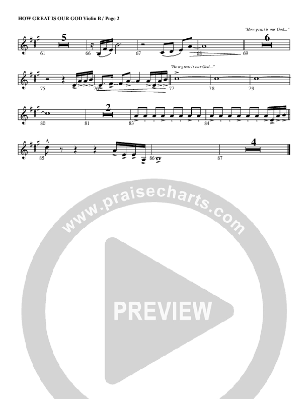 How Great Is Our God Violin 2 (G3 Worship)