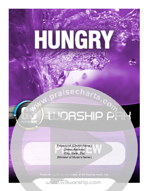 Hungry Cover Sheet (G3 Worship)