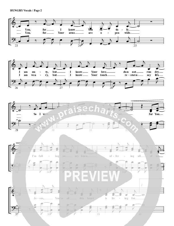 Hungry Lead Sheet (G3 Worship)