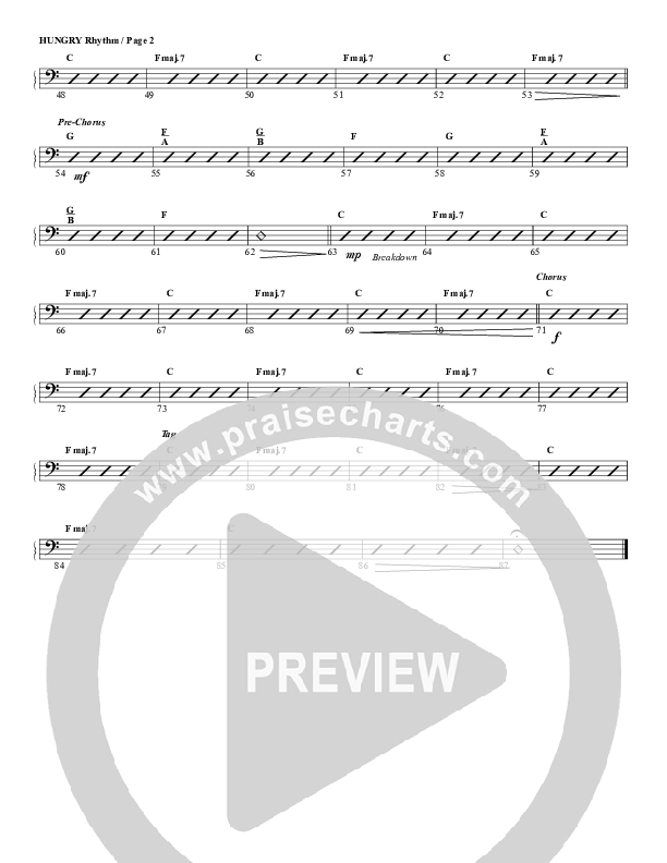 Hungry Rhythm Chart (G3 Worship)