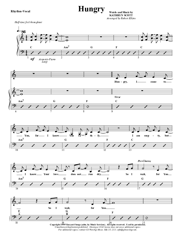 Hungry Rhythm/Vocal (G3 Worship)