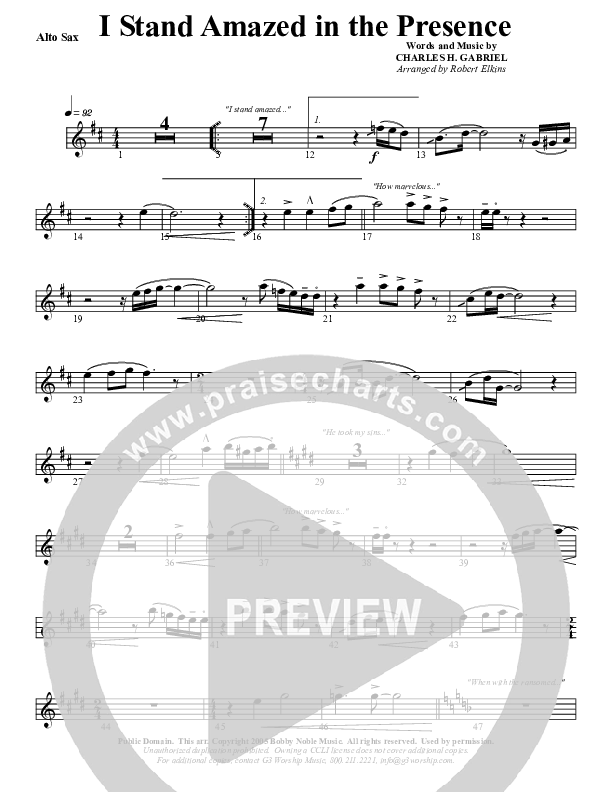 I Stand Amazed Alto Sax (G3 Worship)