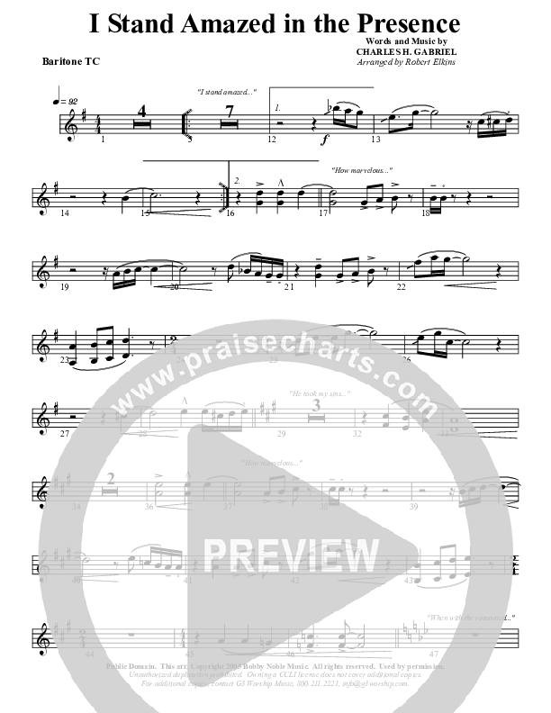 I Stand Amazed Bari Sax (G3 Worship)